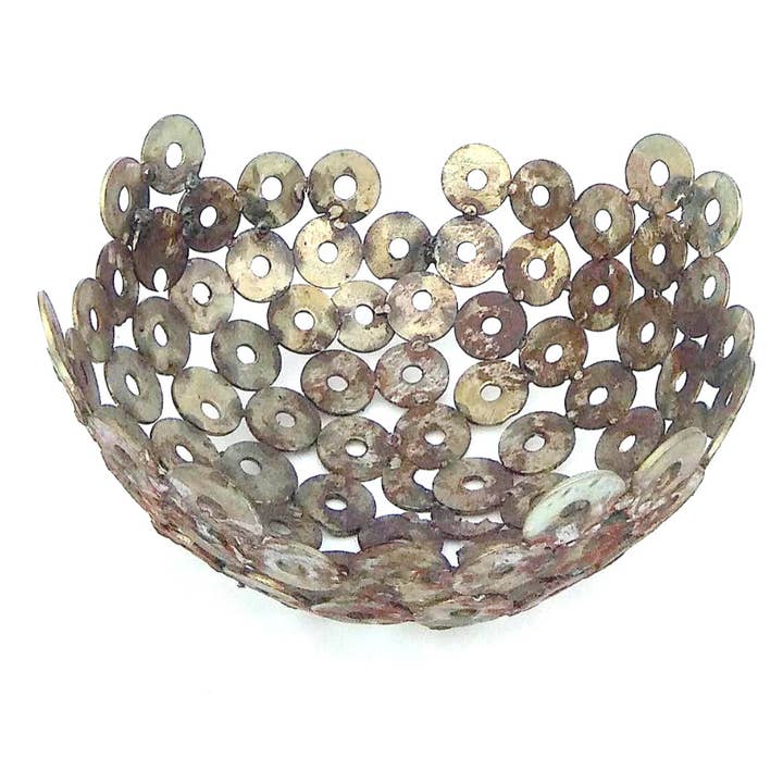 Maka Maka Lifestyle - Vendita all'ingrosso Ciotole/Piatti decorativi - Ciotola in metallo riciclato Rings, piccola, media, grande2