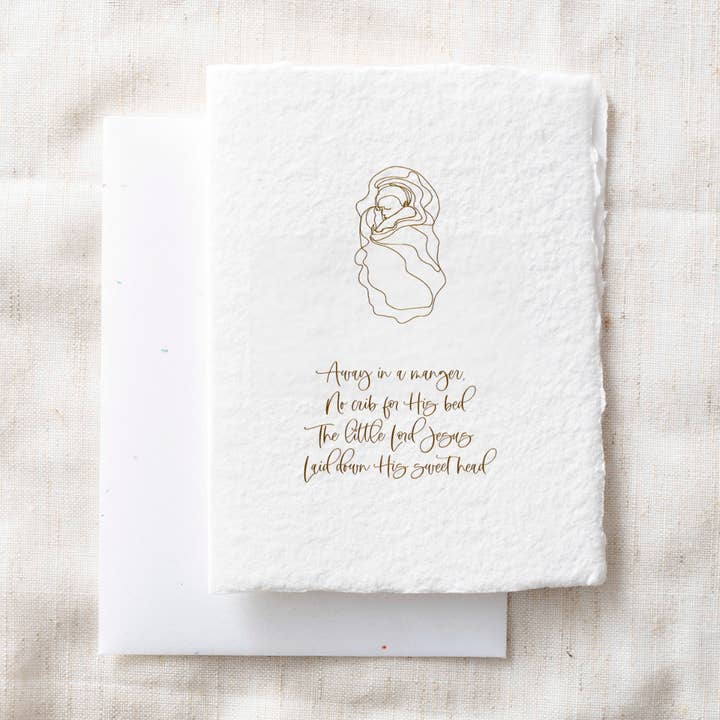 Cartão de Natal | Cartão de Férias Away In A Manger por atacado de Paper Baristas