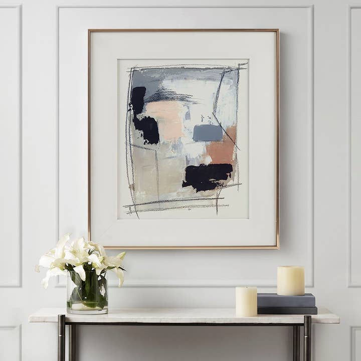 Olliix - Wholesale Art Print - Abstract Framed Wall Art Decor with Sketch Accent