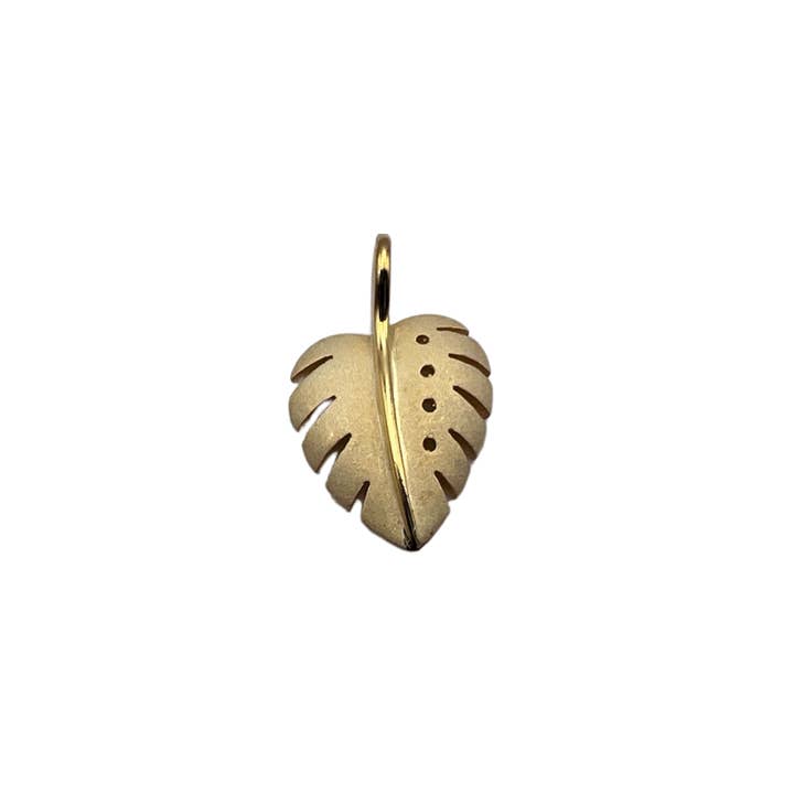 Golden Monstera Pendant for wholesale by Silver Gallery