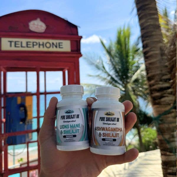 Pure Shilajit UK - Vente Supplément oral/vitamine - Capsules d'Ashwagandha & Shilajit – Mélange Adaptogène Quotidien3