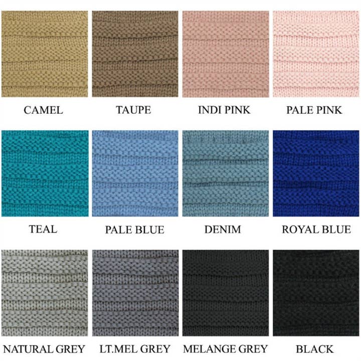 Truly Contagious - Wholesale Beanie - Women's - CC Slouchy Yarn Pom Beanie ( HAT-100POM )