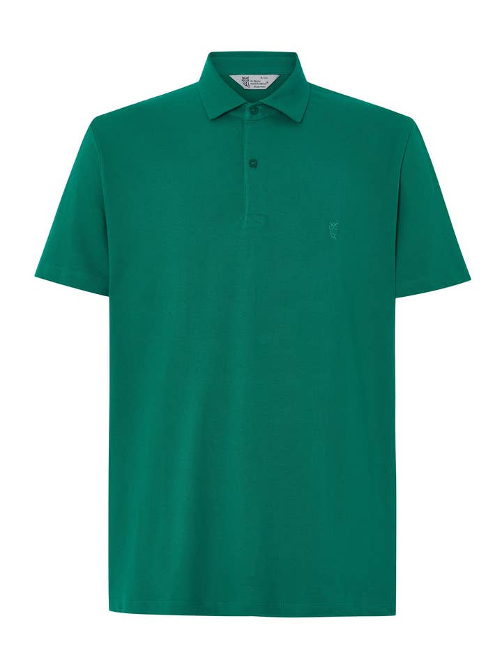 Polo homme manches courtes coton piqué uni - vert billard 0106_40 pour la vente par El Búho Nocturno