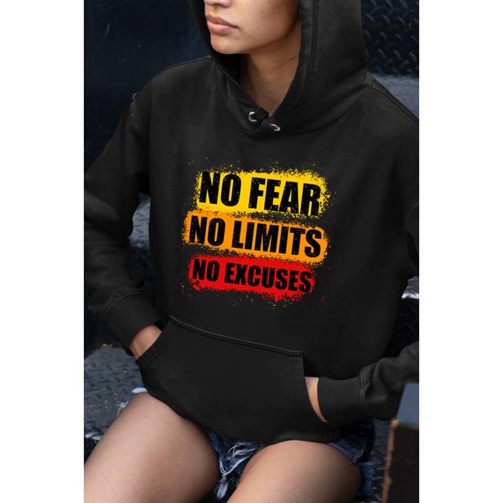 NO FEAR NO LIMITS GRAPHIC WOMEN HOODIE for wholesale by Polar bee