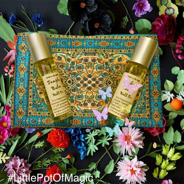 🌿 Little Pot of Magic & Temple Balm Roll-On Purse Set – Two Icons, One Stunning Set ✨ for wholesale by Herbs On The Hill