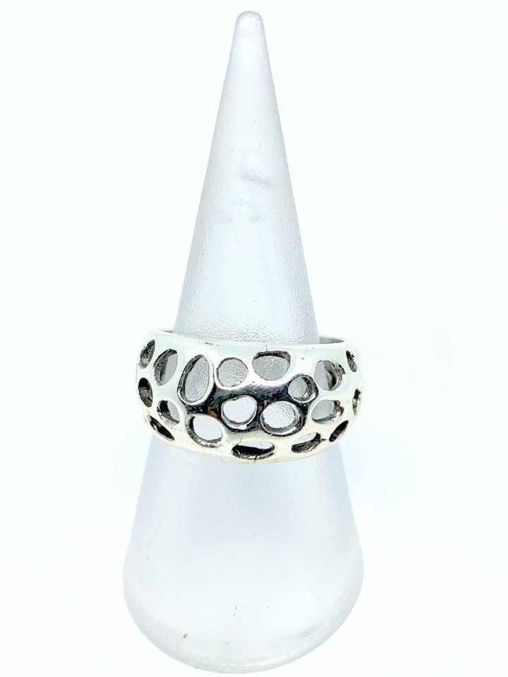 Ring hollow in sterling silver 925 for wholesale by Jewellery Just For You