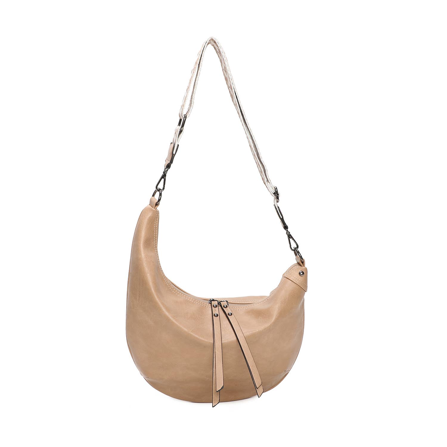 INES DELAURE - Wholesale Schoudertas - Dames - Schoudertas in maan- of bananenmodel1