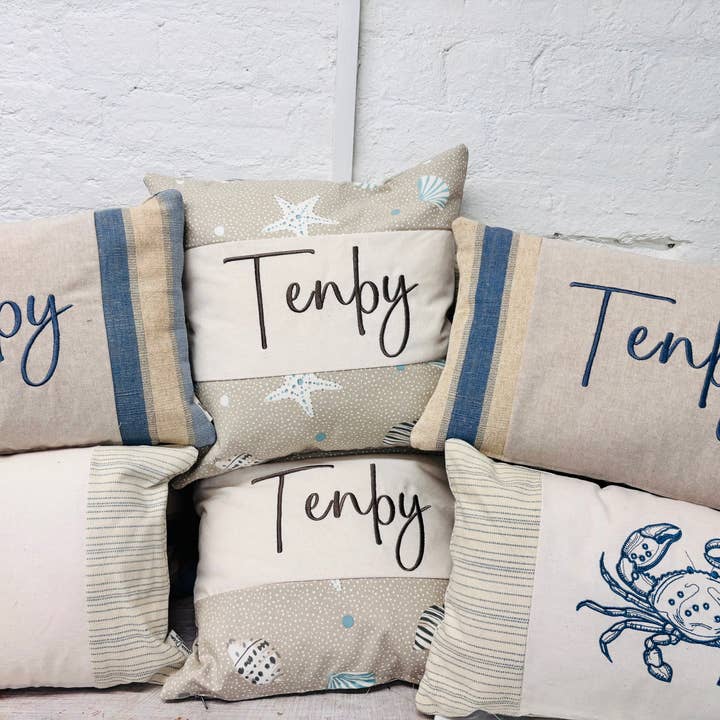 Lizzie Dixon Designs - Wholesale Throw/Decorative Pillow - Lobster Cushion striped long cushion2