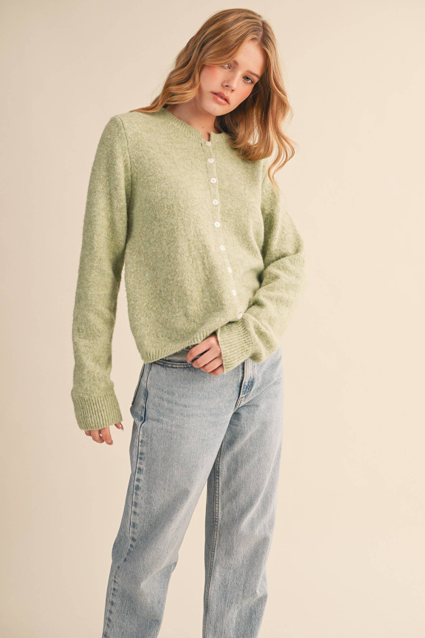 &MERCI - Wholesale Cardigan - Women's - MARLED KNIT SWEATER CARDIGAN MSW112481