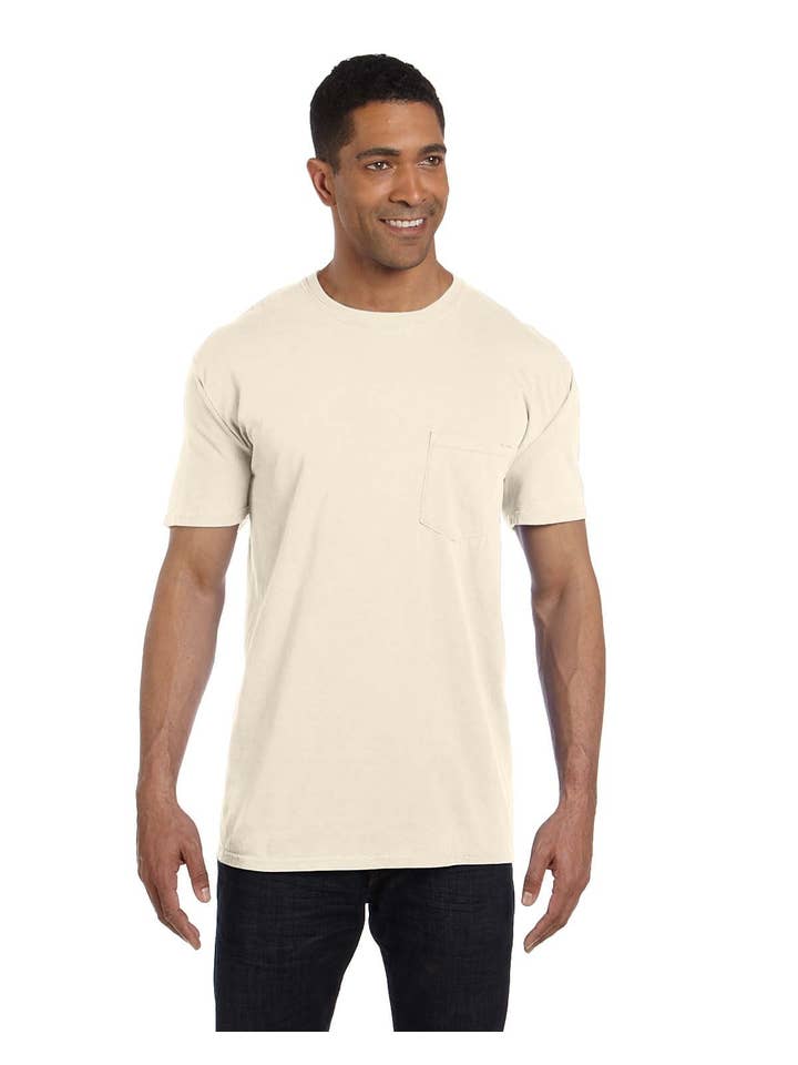 Total Apparel - Wholesale T-Shirt - Unisex - Comfort Colors Garment-Dyed Pocket Blank T-Shirt | 6030CC27