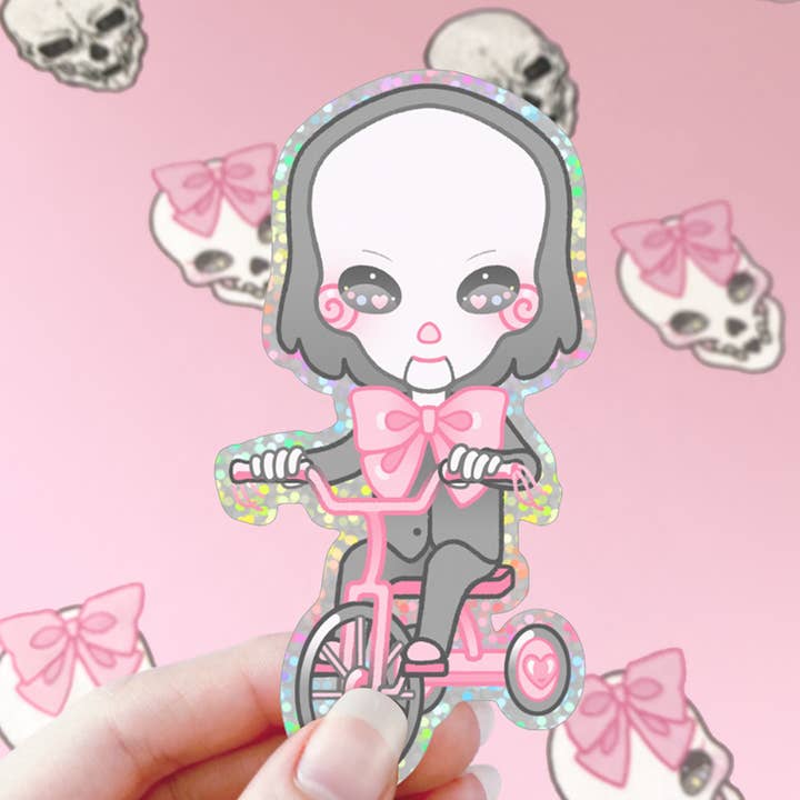 Sweet Slashers-serie: Billy/Jigsaw Sticker voor wholesale door Black Serotonin
