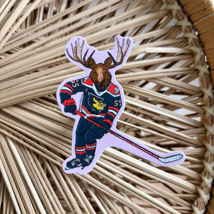 Moosehead Hockey 3" Vinyl Sticker for wholesale by Bayside by Sam