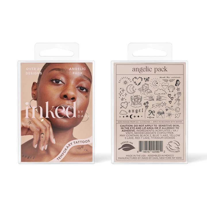 Angelic midlertidige tatoveringer for engroshandel hos INKED by Dani