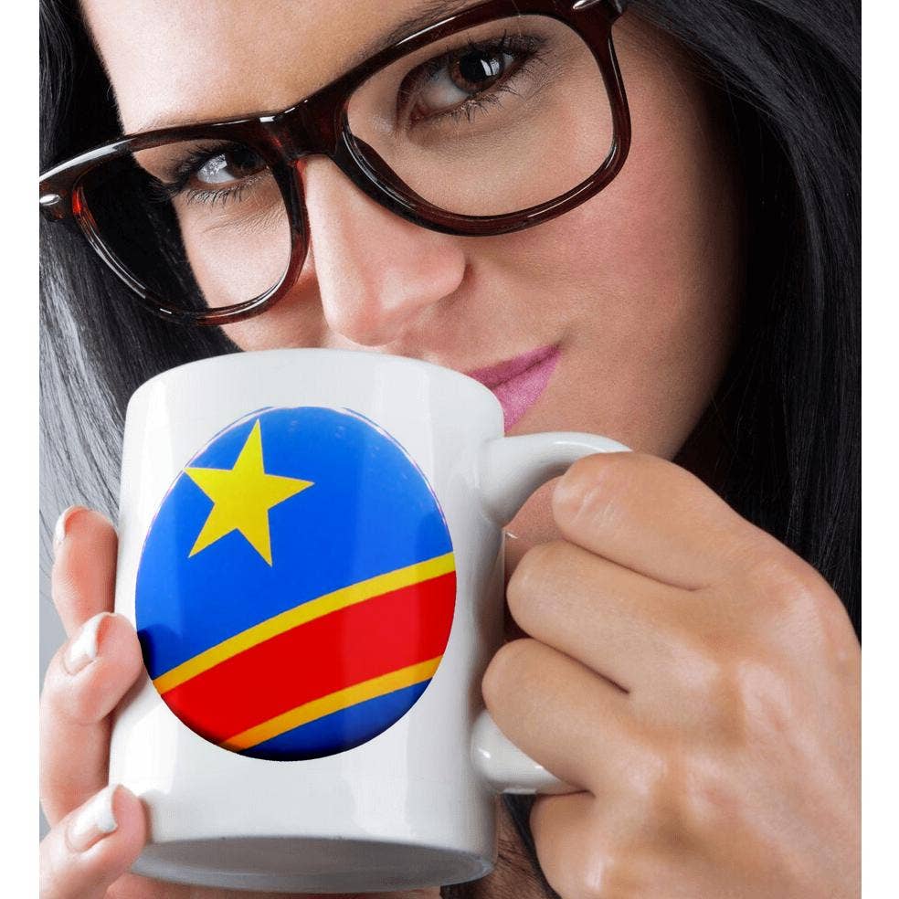 3dRose - Wholesale Coffee Mug - 3dRose, Photo Of Congo Flag Button, Mug9