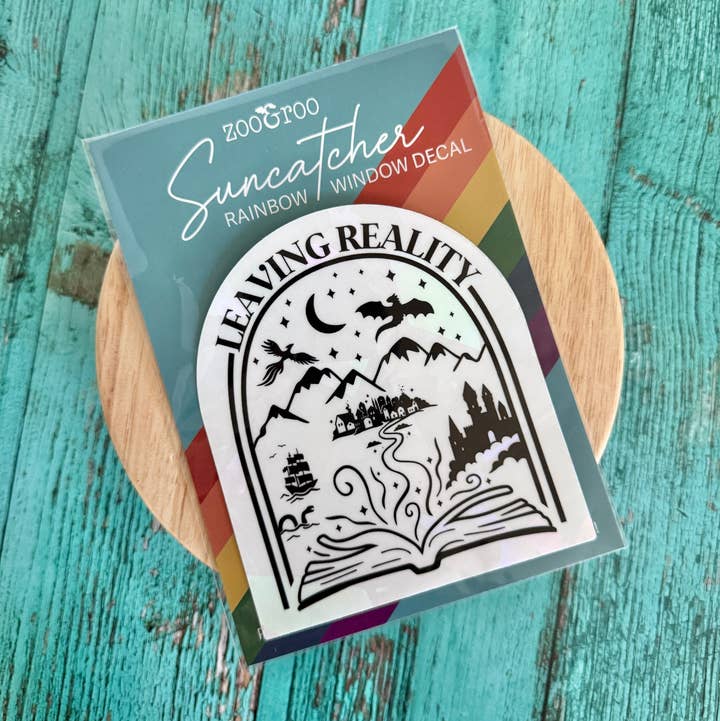 zoo&roo - Wholesale Suncatcher - Leaving Reality Bookish Prism Suncatcher Window Decal