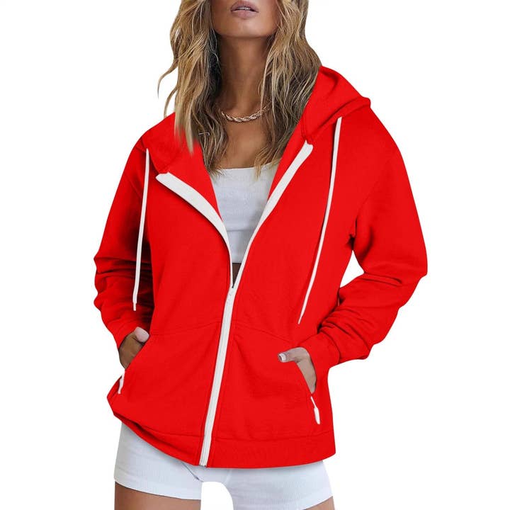SALINA TRADING INC - Wholesale Hoodie - Women's - Unisex Hooded Zipper Jacket Casual Sports Hoodie21