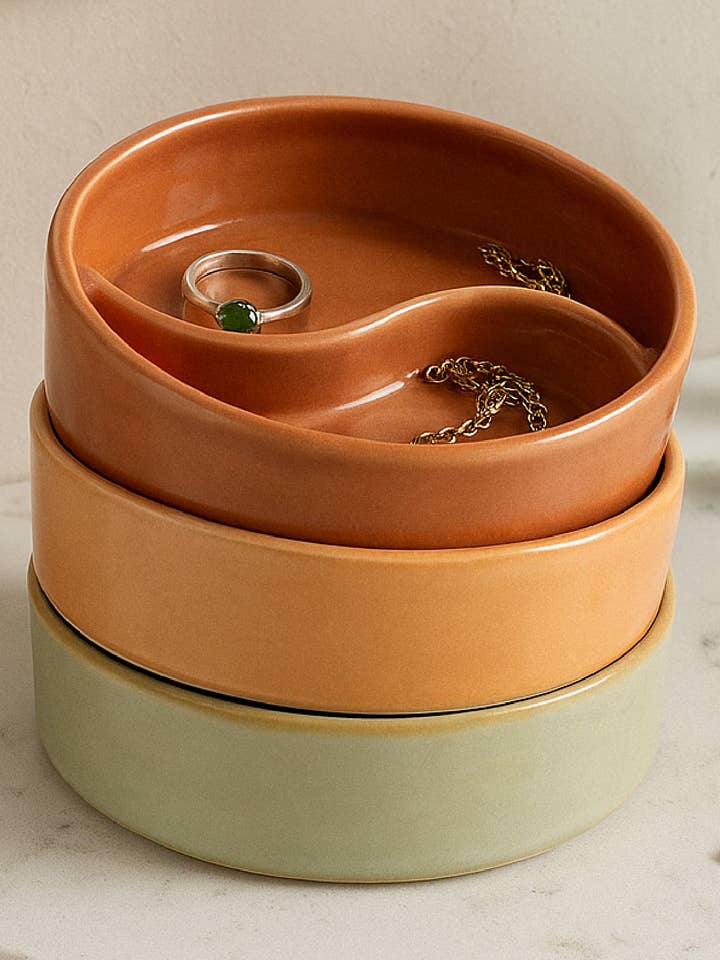 Round Trinket Dish Stacking Set of 3 for wholesale by Made Market Co.