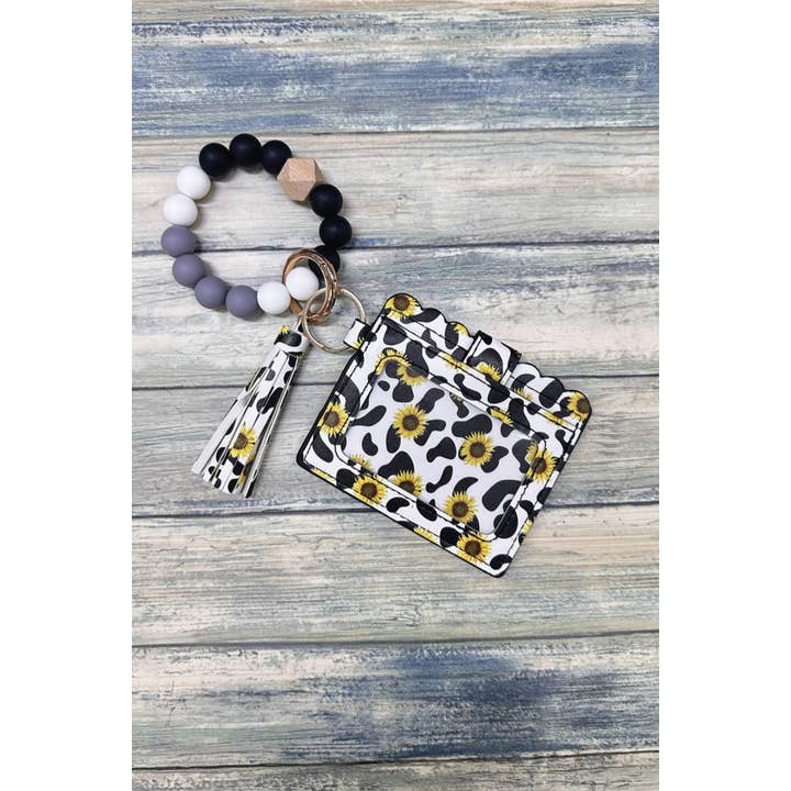 DESHENG ENTERPRISE - Wholesale Keychain Bracelet - SILICONE BEADED BRACELET CARD HOLDER KEYCHAIN 1