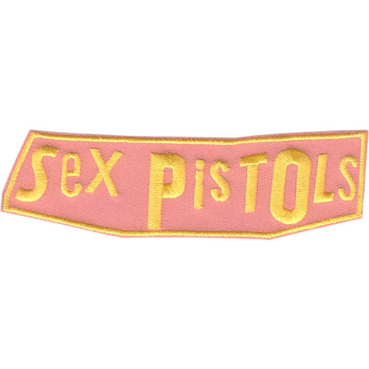 Patch - Sex Pistols - Yellow And Pink Logo for wholesale by Square Deal Recordings & Supplies