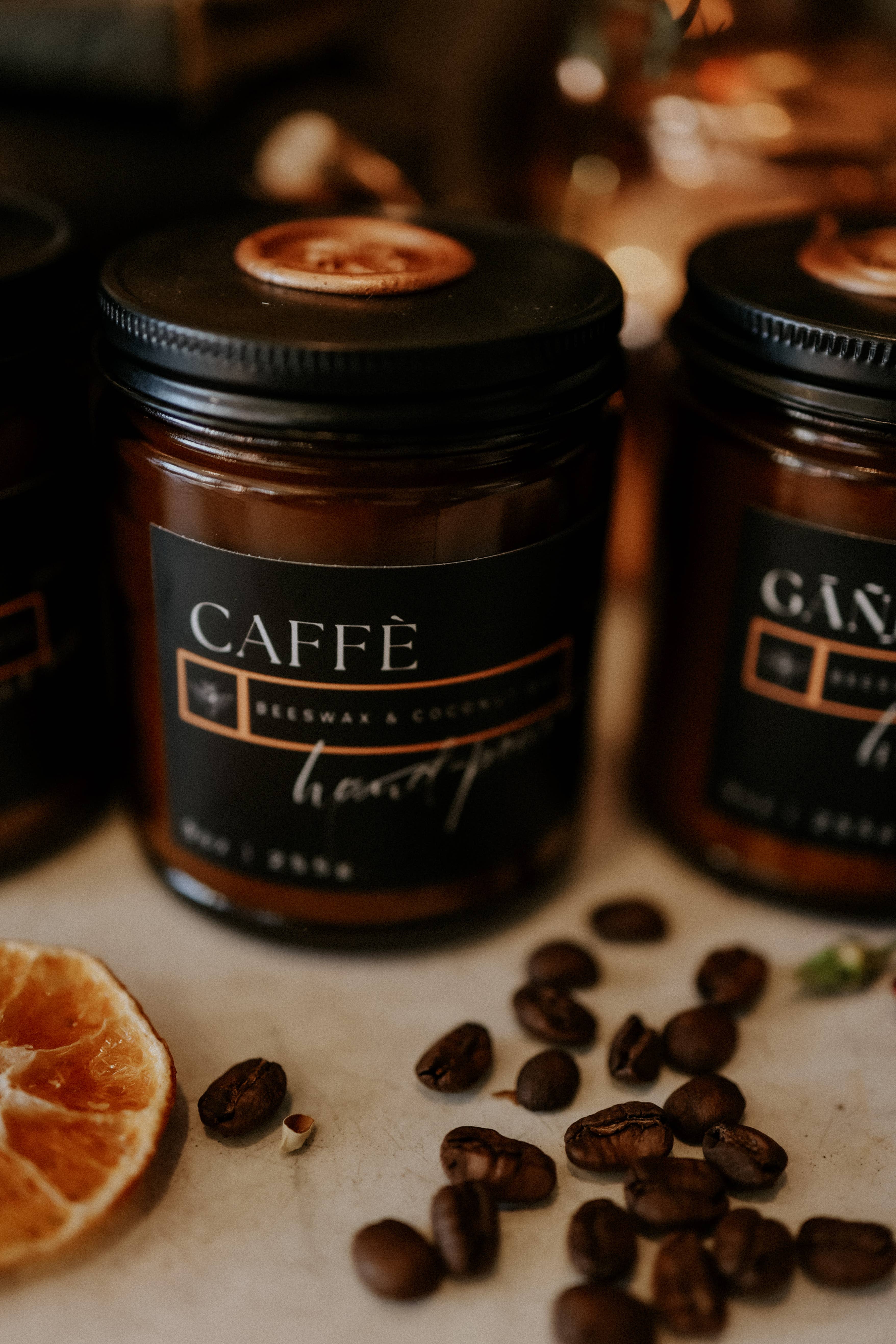 Copper & Wax Co. - Wholesale Jar/Filled Candle - Caffe Scented Beeswax & Coconut Wax Jar Candle2