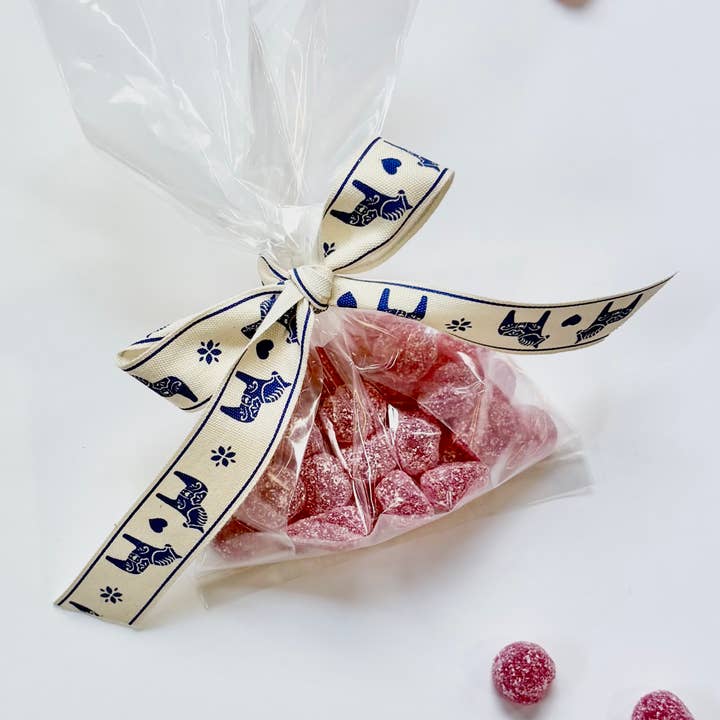 Scandinavian Hearts - Wholesale Ribbon - Gift Wrapping - Swedish Dala Horse Cotton Ribbon Gifts Crafts & Decor 5 yds7