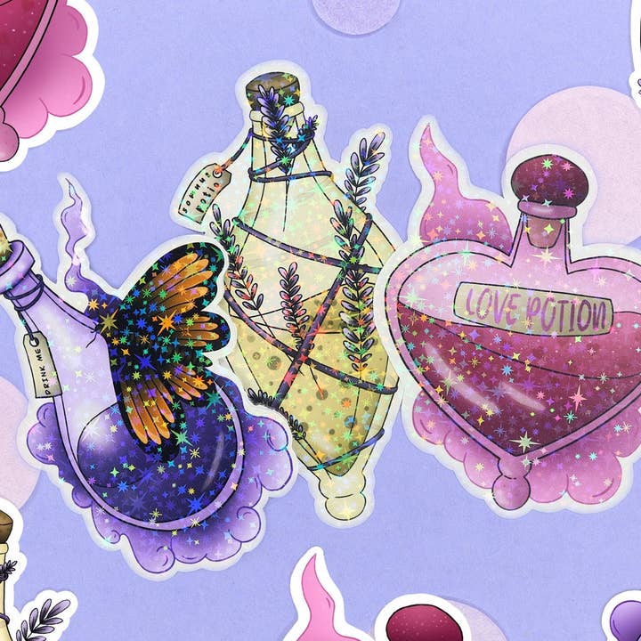 Potion Sticker / Witchy Wicca Poison Holo Holographic für den Großhandel von LorenaxAngelina