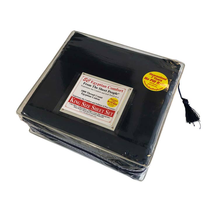 Lenzuola Queen Size 1800 Fili 60% Cotone Egiziano, 40% Microfibra di Poliestere Misto, Garantite Senza Palline, Tasche Profonde Adatte a Materassi Fino a 18 Pollici di Spessore 15177 Blu Reale per la vendita all'ingrosso da parte di FIXTUREDISPLAYS