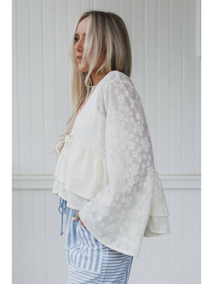 Wildflower Drift Top - Cream for wholesale on Faire