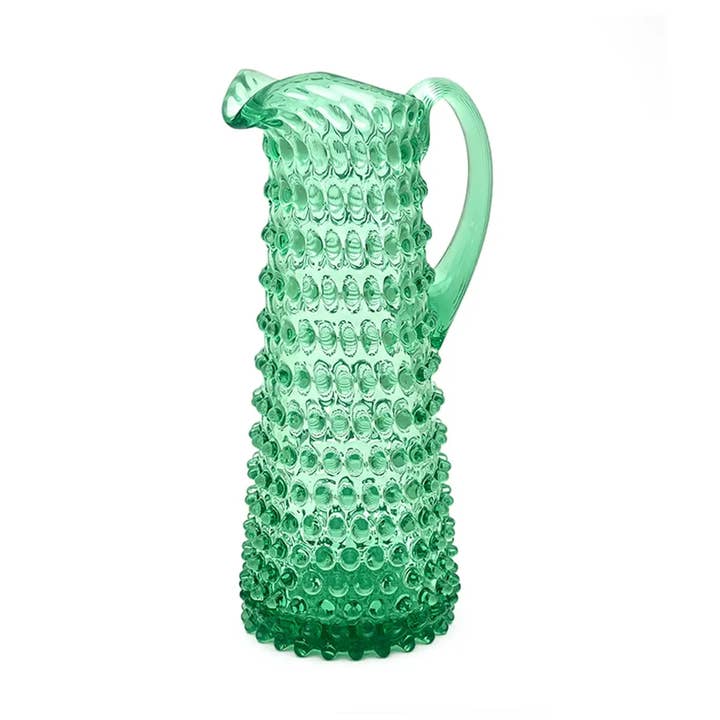 Høj Hobnail Kande | Capri Hav | 1,2L | Bohemia Krystal for engroshandel hos Maure Luxury Gifts