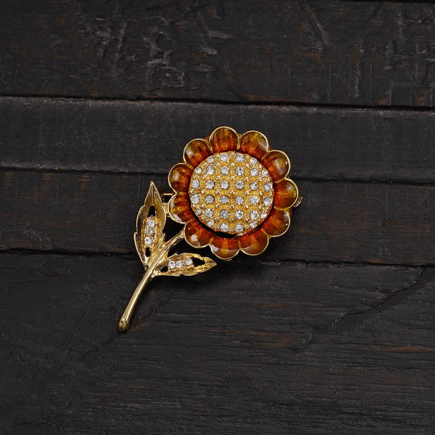 Tourtiwi – alfinete de lapela por atacado – Broche Retro de Girassol, Broche de Flor de Planta em Liga24