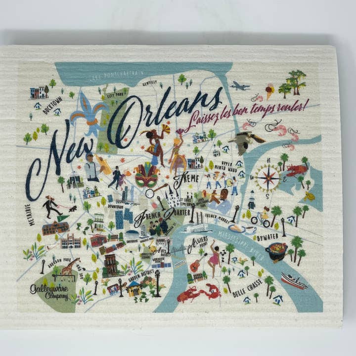 New Orleans Swedish Towel for wholesale by Galleyware