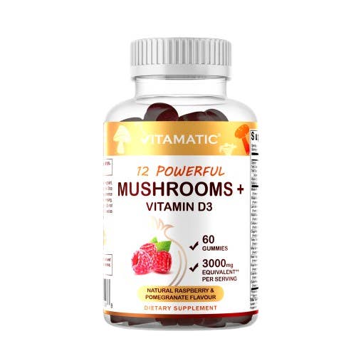 Vitamatic - Wholesale Oral Supplement/Vitamin - Vitamatic | Mushroom Complex with D3 | 60 Gummies