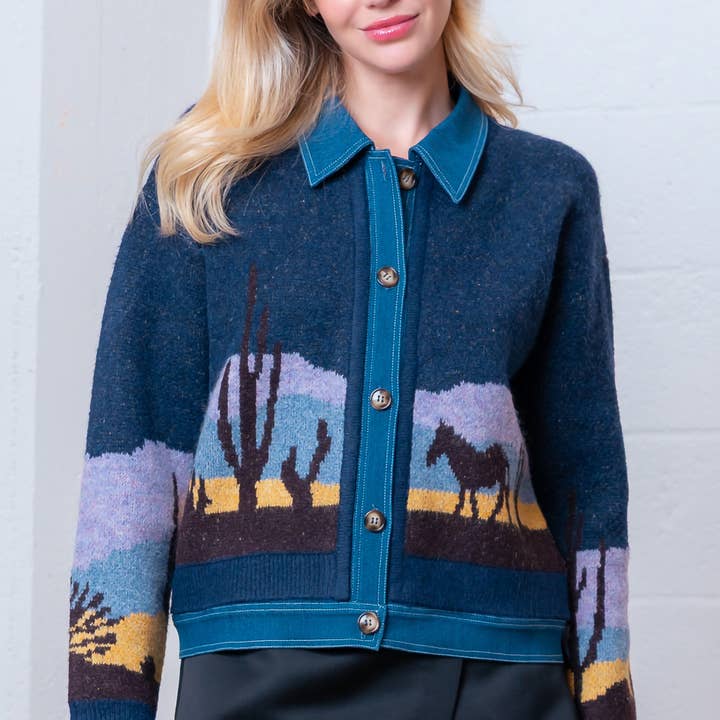 HWJ65173T-L/S WITH COLLAR DENIM MIXED SWEATER JACKET and other Purchase Wholesale ln003. Free Returns & Net 60 Terms on Faire trending on Faire.