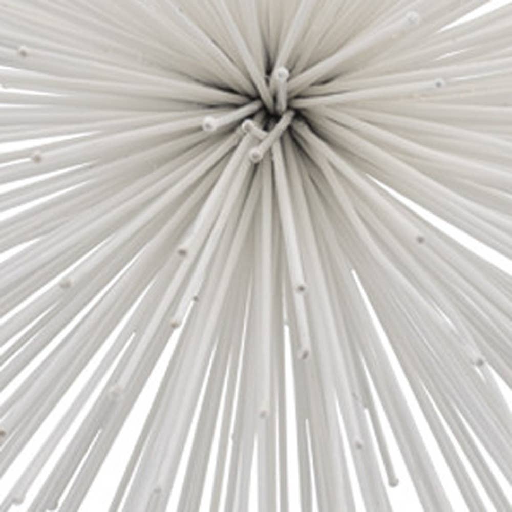 Modern Day Accents - Wholesale Decorative Tabletop Object - Erizo Spiked Large White Sphere4