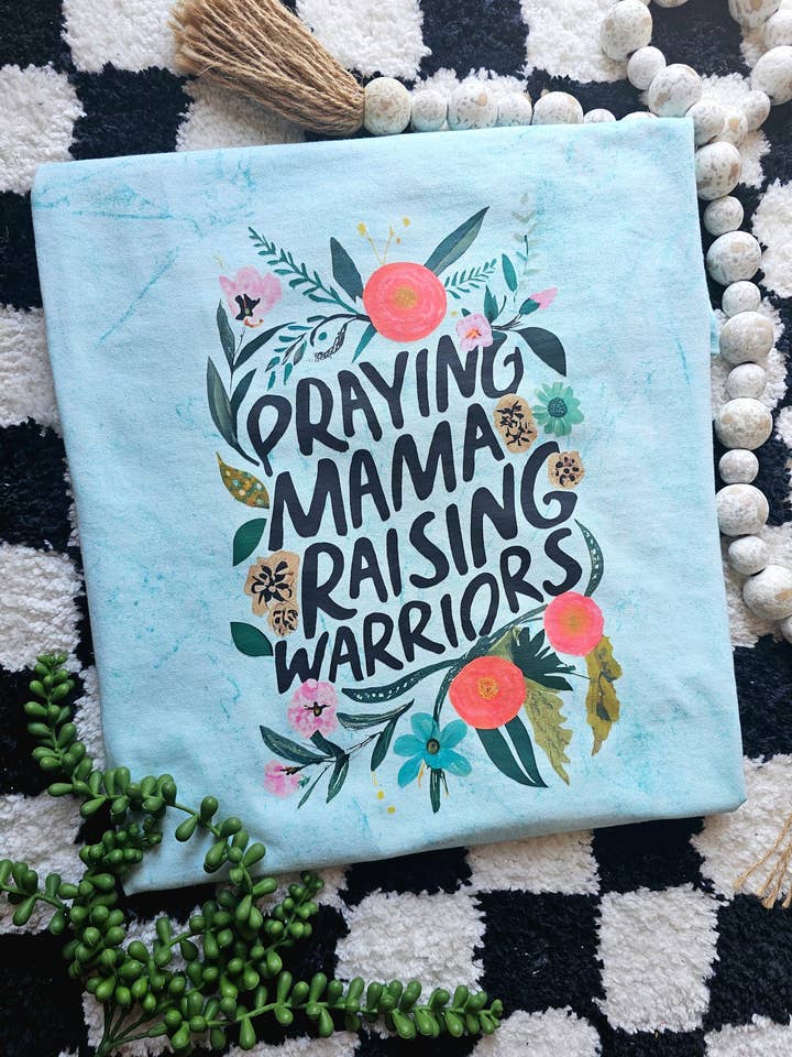Retro Raccoon Creations - Wholesale T-Shirt (Graphic) - Women's - Praying Mama Raising Warriors