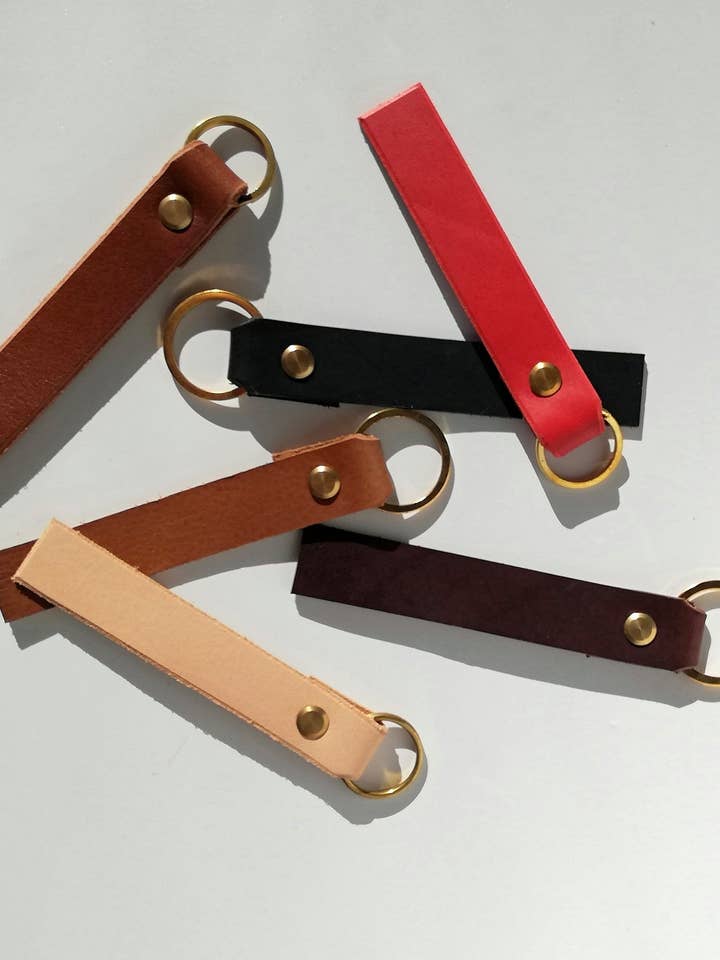 Handmade Leather keyring for wholesale by Willow