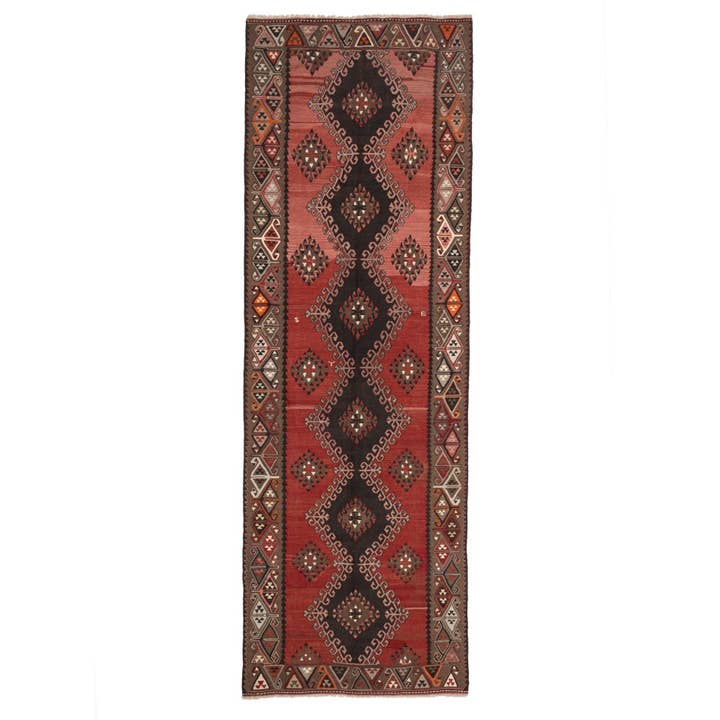 - Tapete Kilim Vintage Feito à Mão (4'2'' x 12'4'') por atacado de Rugtolia