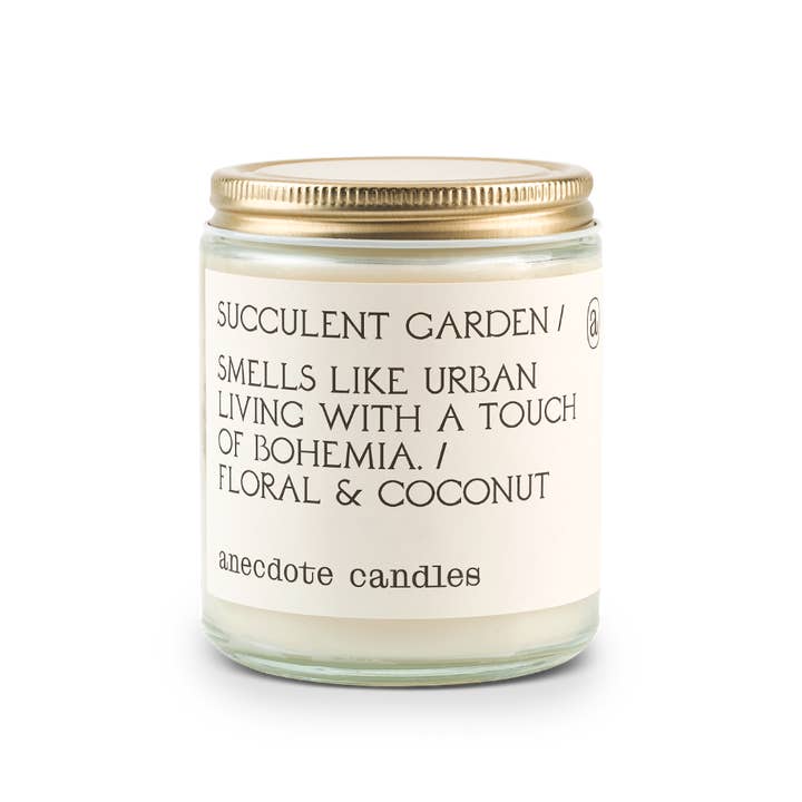 Vela Suculenta Jardim (Floral & Coco) por atacado de Anecdote Candles