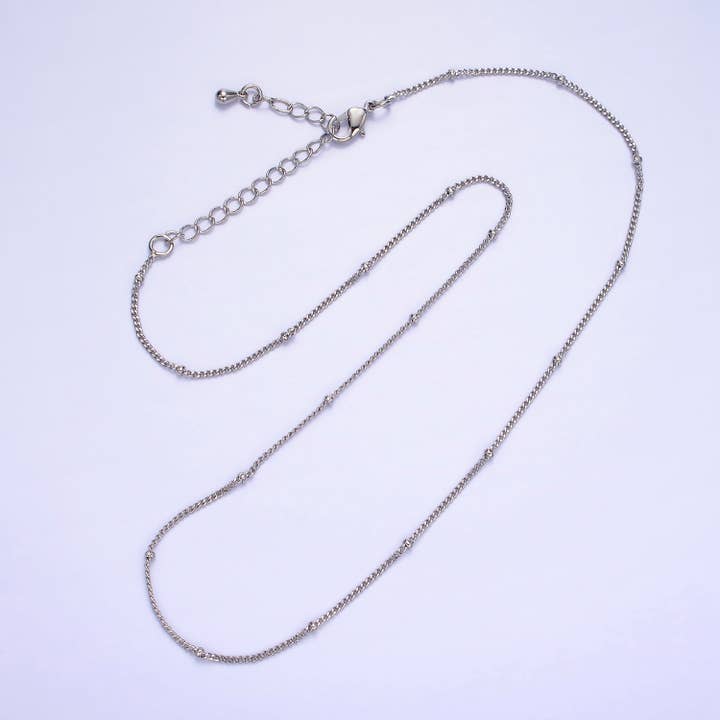 Aim Eternal - Wholesale Link & Chain Necklace - 14K Gold Filled 1.8mm Satellite Curb Chain 17 Inch Necklace