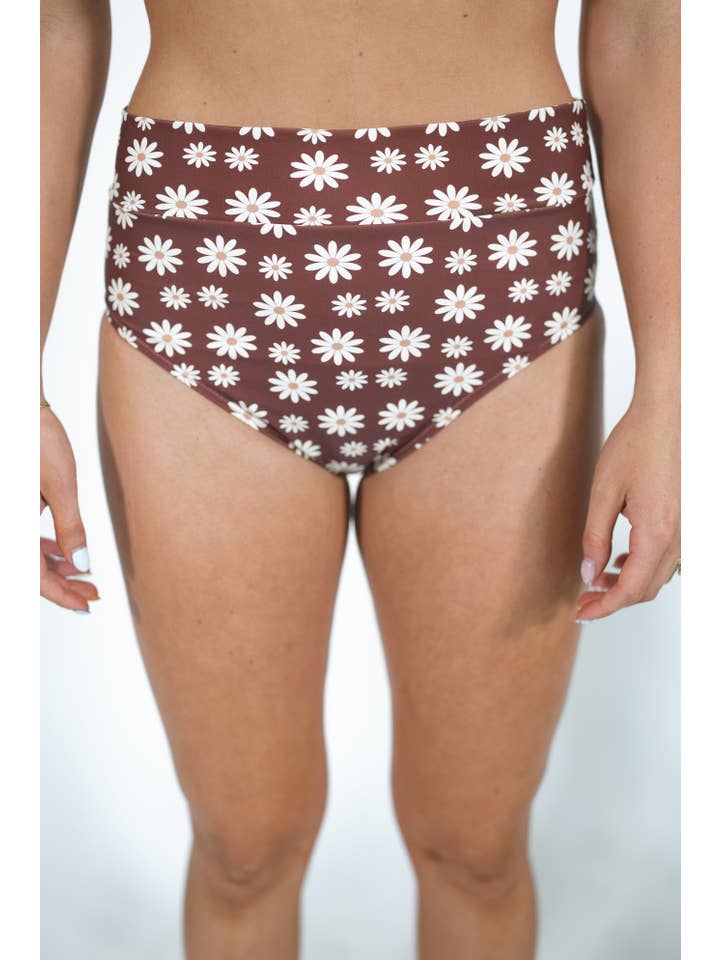 Roco Swim - Wholesale Bikini - Dames - Basisbikini voor dames | Warme bruine bloemen2