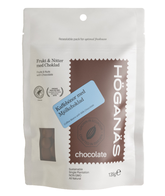 Höganäs Chocolate - Vente Friandises enrobées de chocolat - Grains de café torréfiés enrobés de chocolat au lait0
