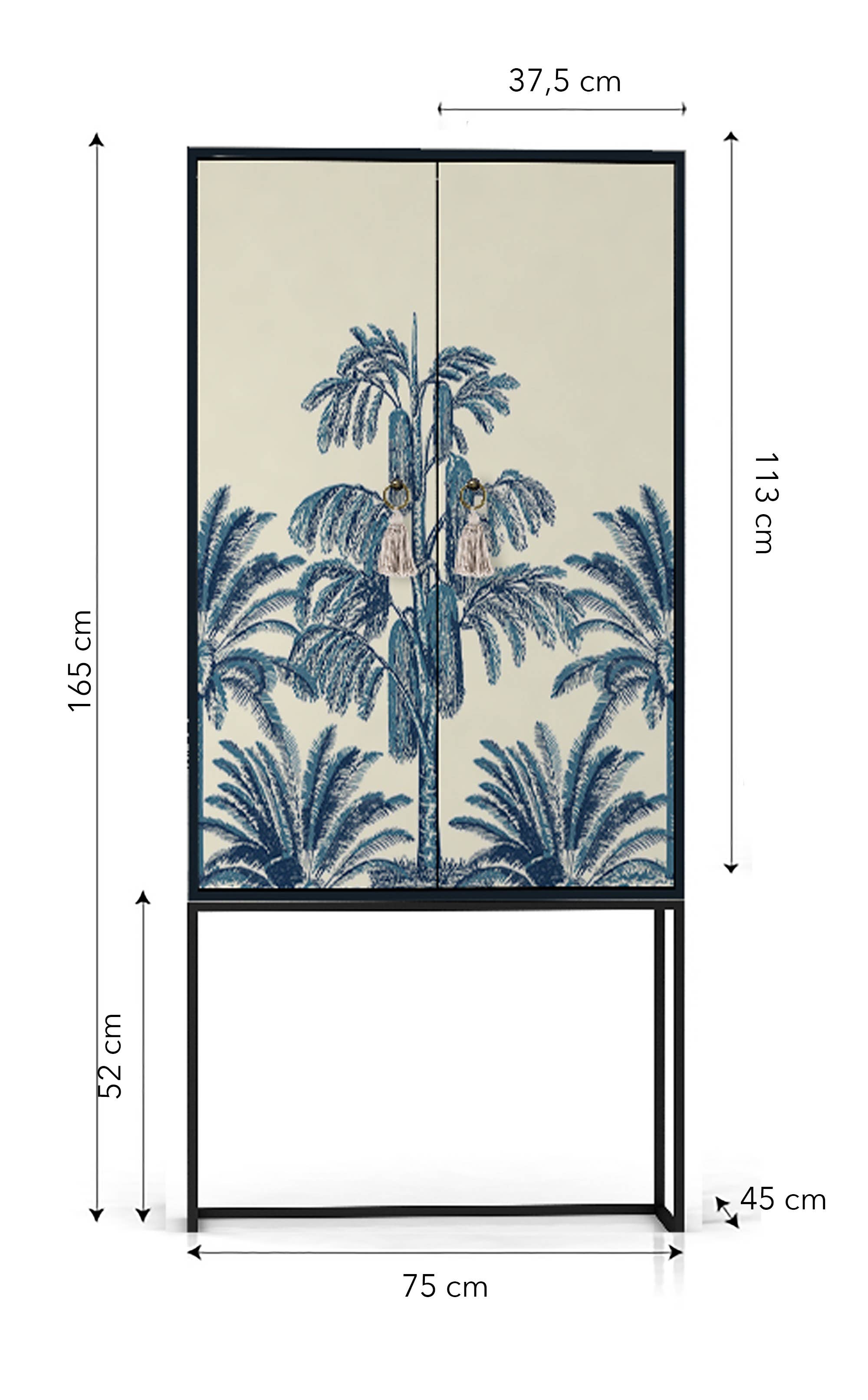 Really Nice Things - Vente Armoire - Buffet 2 portes MDF imprimé tropical3