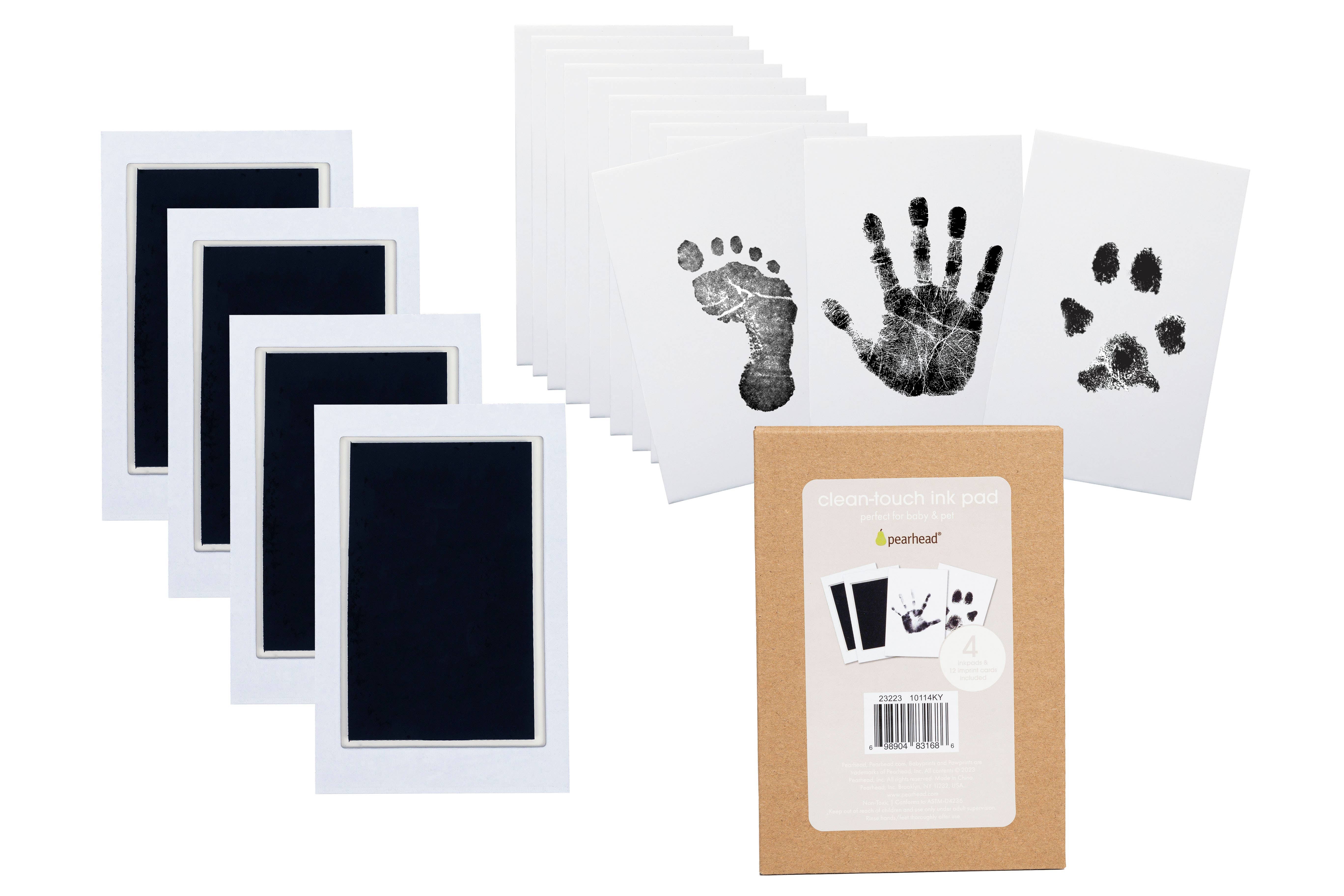 Pearhead UK – wholesale Hand & footprint kit – Child & baby – Clean Touch Ink Pad 4-Pack, Baby And Pet Keepsake, Black3