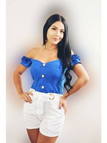 19403 Hvid kort 100% autentisk colombiansk shorts for engroshandel hos JDCOLFASHION LLC