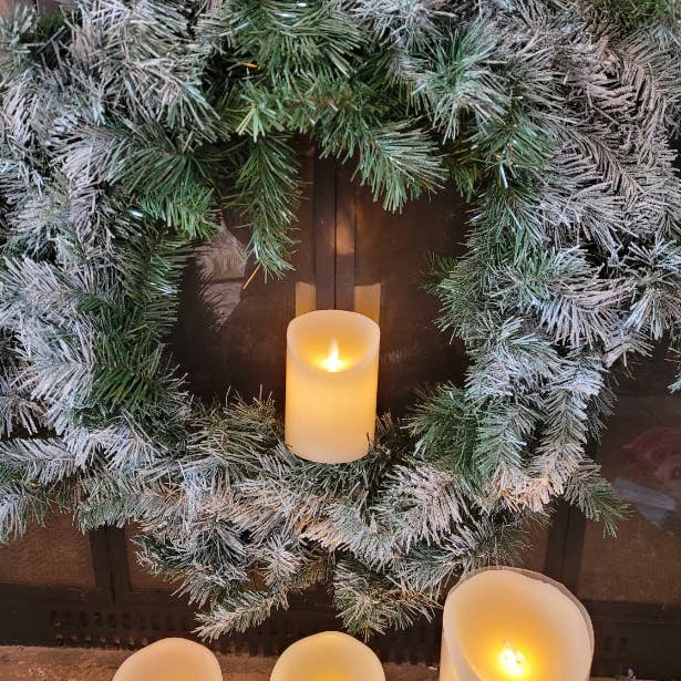 Green Pastures Wholesale - Wholesale Flameless Candle - LED Candles W/Flickering Wick - 3.5" diameter, 12 Styles3