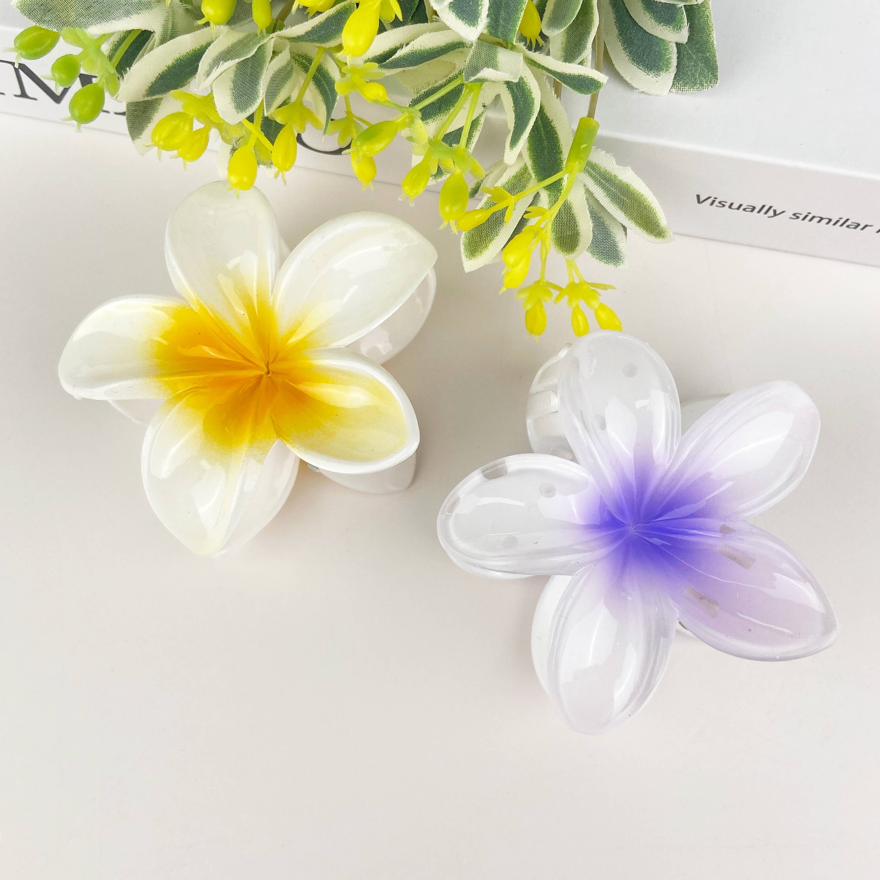 SoapElenGlen - Wholesale Hair Clip - Women's - Colorful plumeria hair Clip25