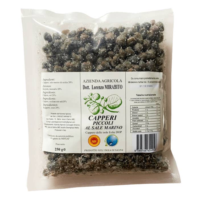 Capperi Piccoli Siciliani delle isole Eolie DOP per la vendita all'ingrosso da parte di Nel Cuore della Sicilia