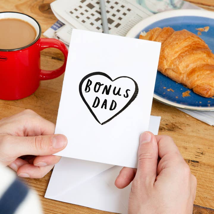 Step Dad 'Bonus Dad' Greeting Card for wholesale by Ellie Ellie LTD