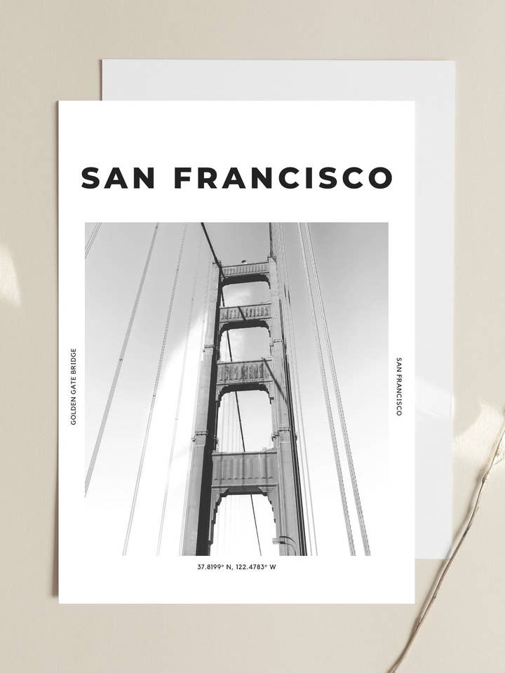 Impresión de la «Puerta Dorada» de San Francisco 1 para venta al por mayor de The Travel Edit