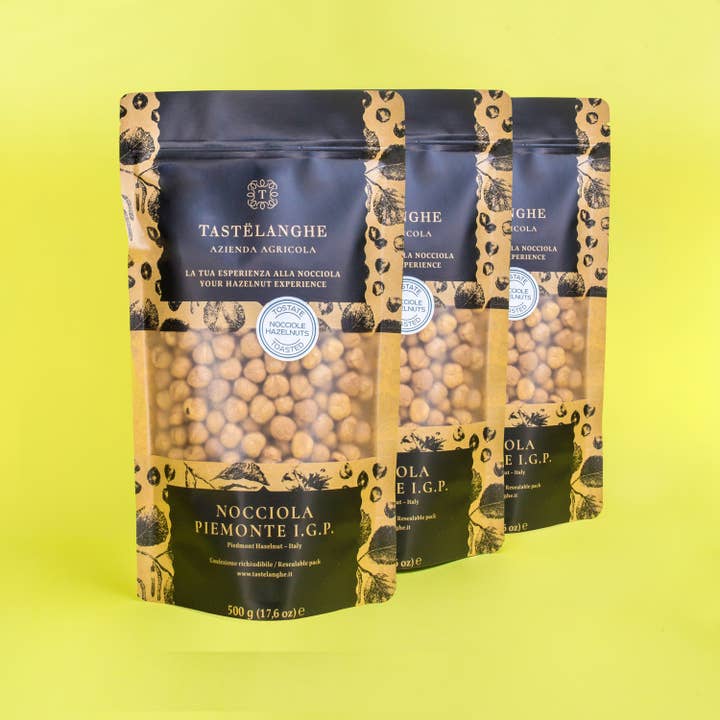 Tastëlanghe Azienda Agricola Quazzo Paolo - Vendita all'ingrosso Frutta secca - 1 confezioni di Nocciole Piemonte IGP "Tostate" (500g)